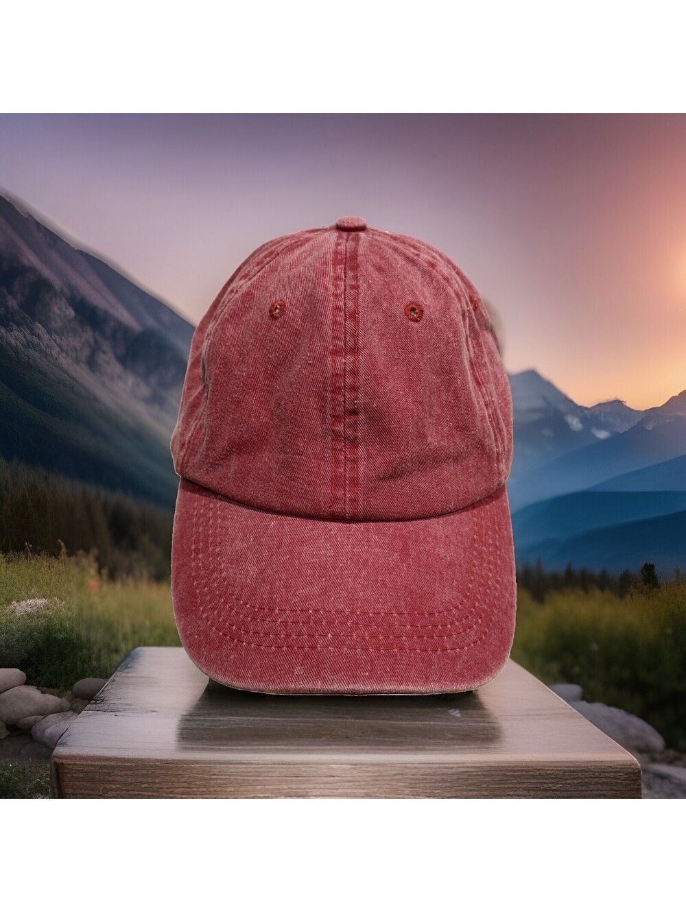 Brooks Brothers Stylish Trendy Blank Red Baseball Cap Sz L/XL